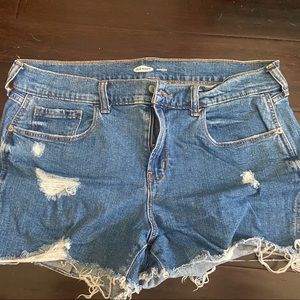 Ripped Denim Shorts